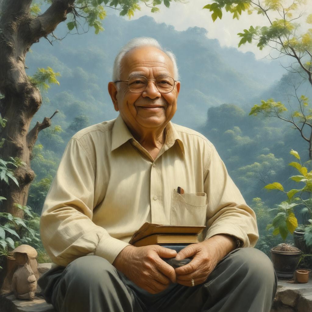 AI-created image of Ruskin Bond