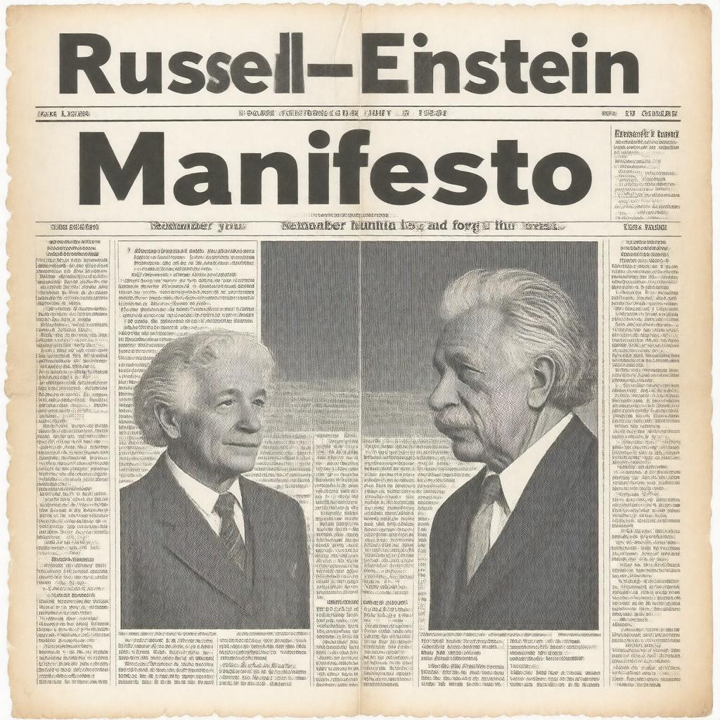 Click to view larger image AI-created image of Russell–Einstein Manifesto