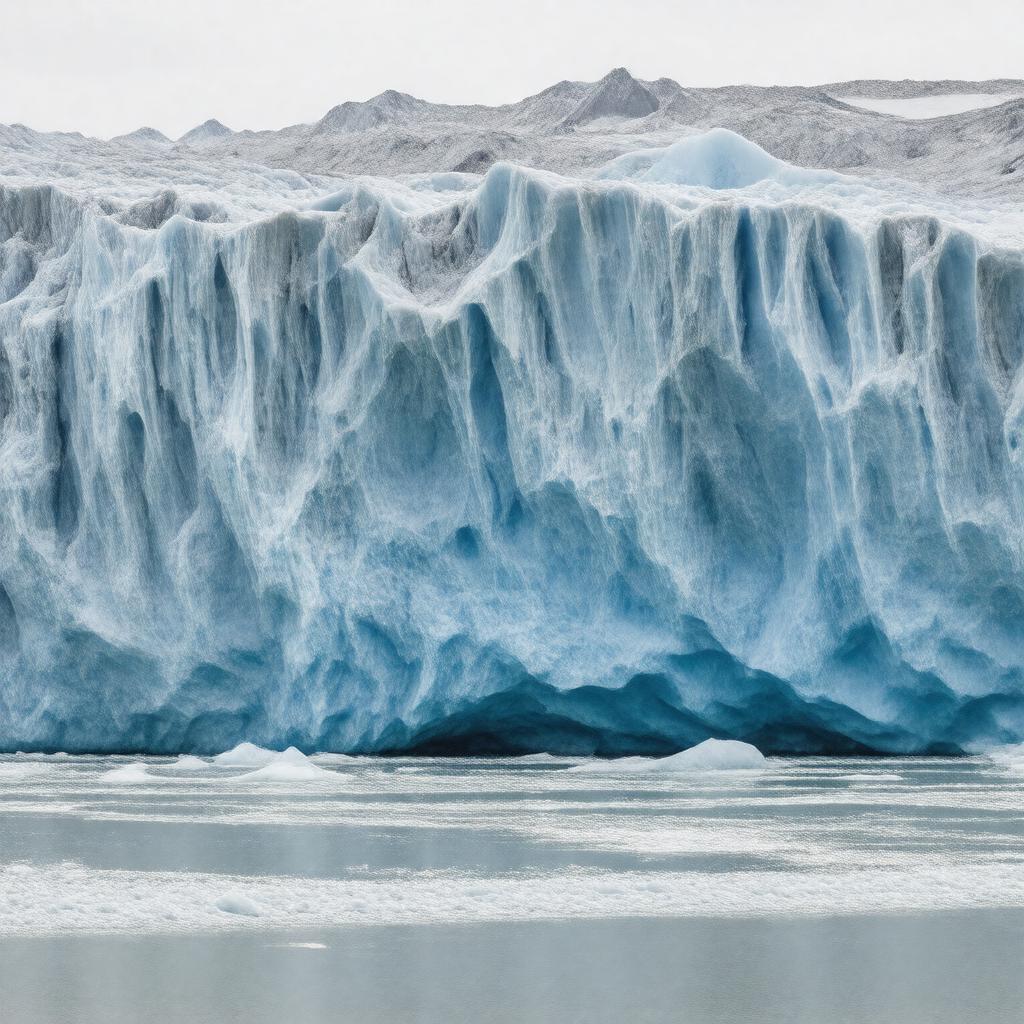 Click to view larger image AI-created image of Russell Glacier