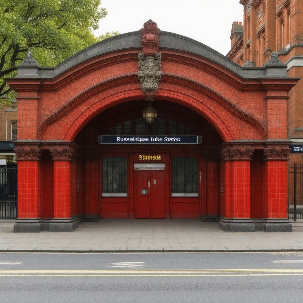 AI-created image of Russell Square tube station