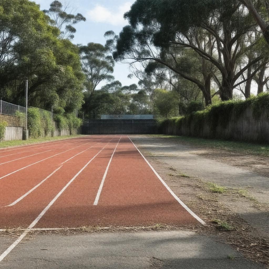 Click to view larger image AI-created image of Russell Street Track