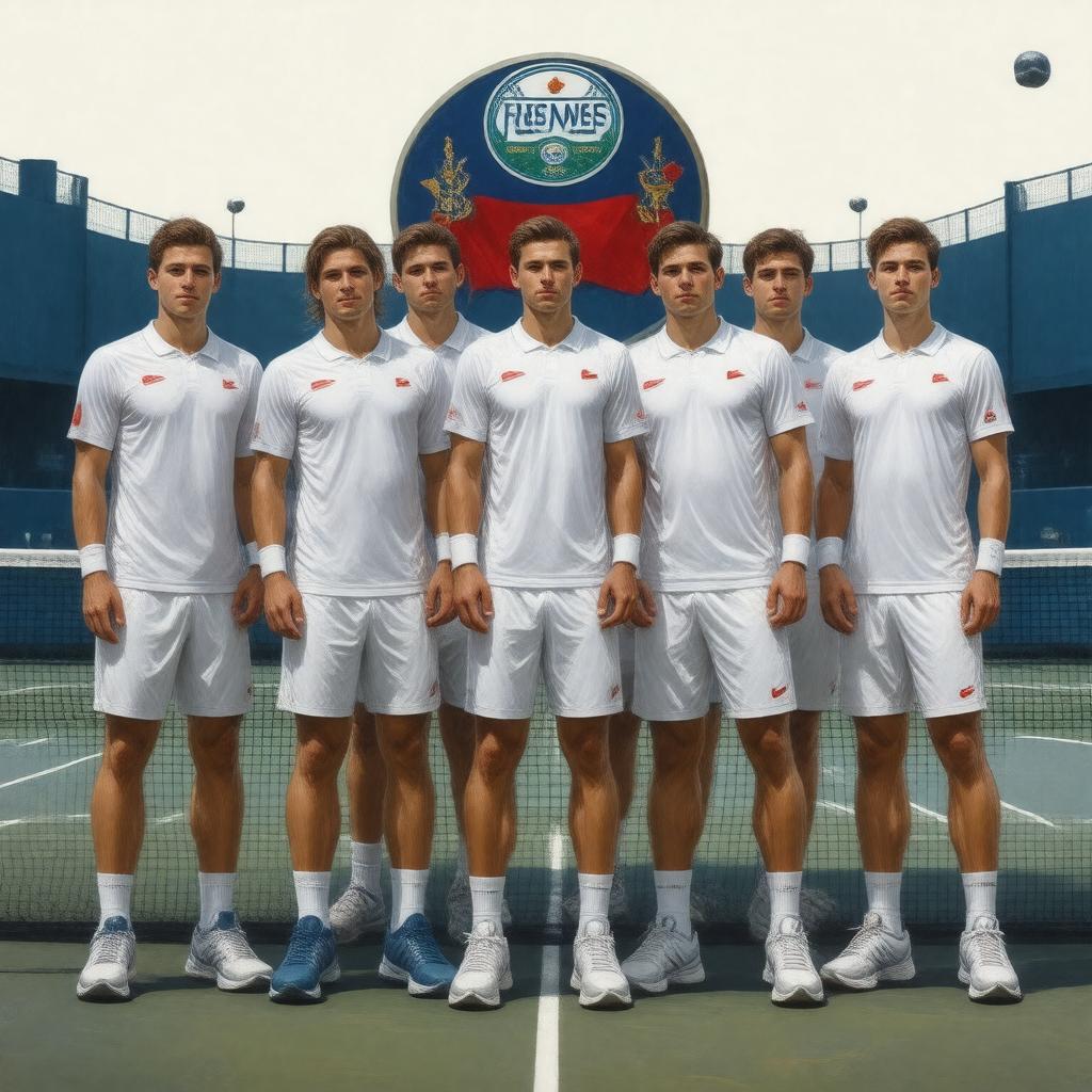 AI-created image of Russia tennis team