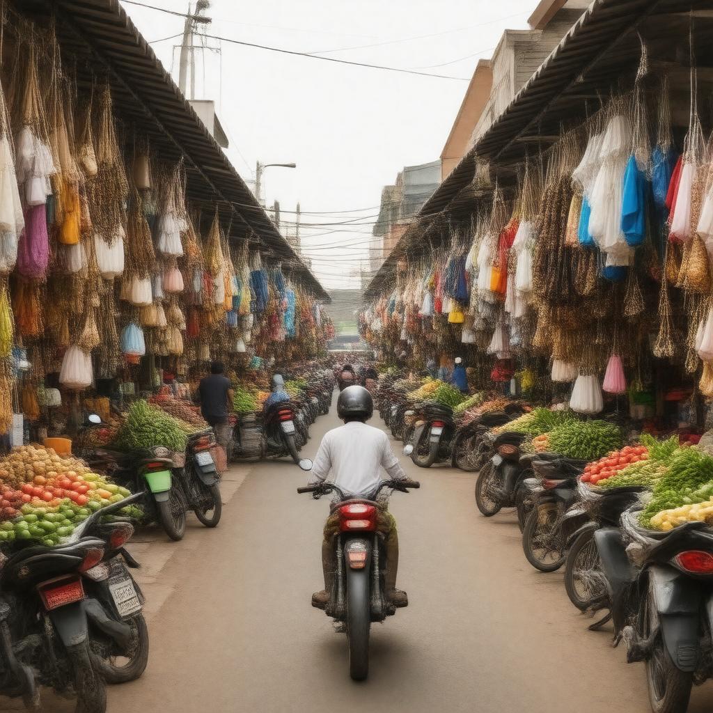 AI-created image of Russian Market (Phsar Toul Tom Poung)