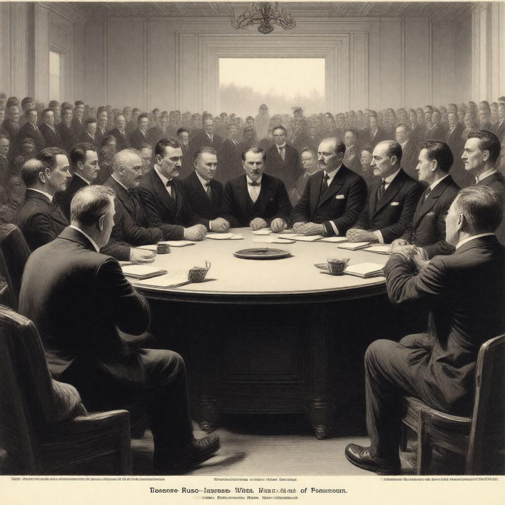AI-created image of Russo-Japanese War mediation