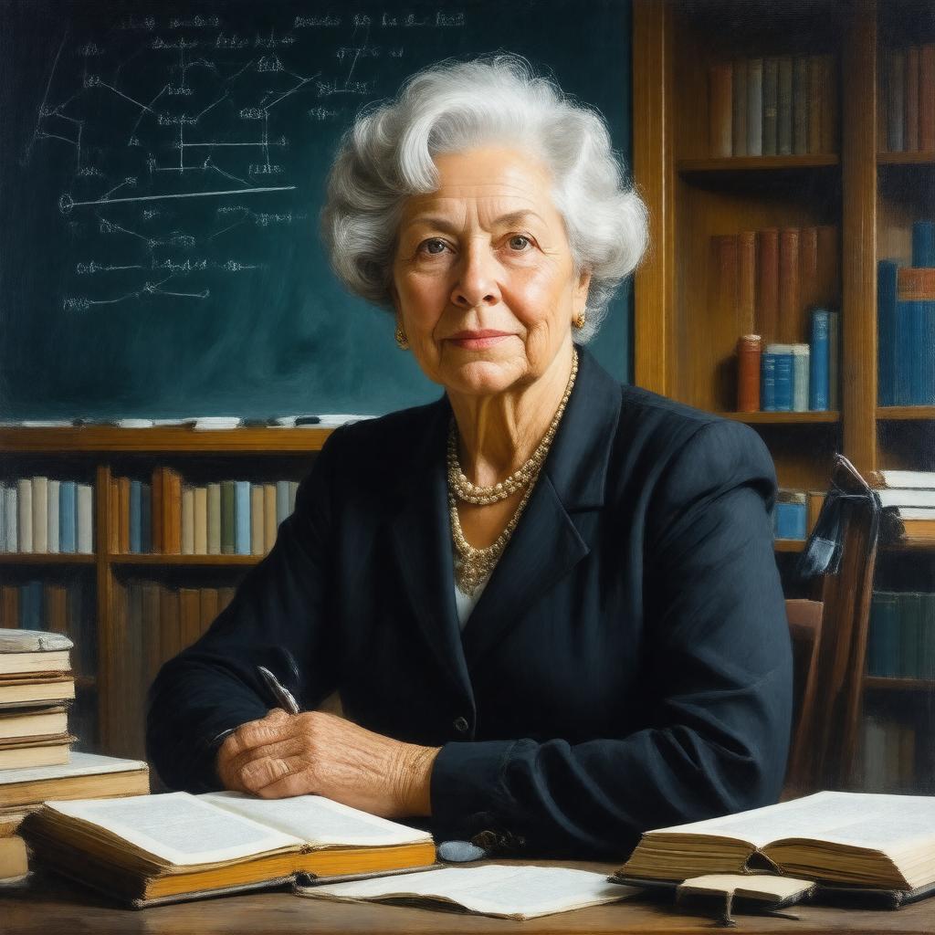 AI-created image of Ruth Barcan Marcus