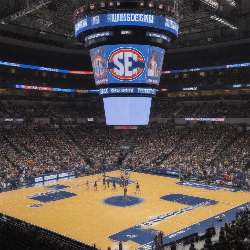 AI-created image of SEC Women's Basketball Tournament