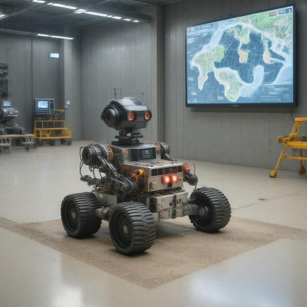 Click to view larger image AI-created image of SLAM (Simultaneous Localization and Mapping)