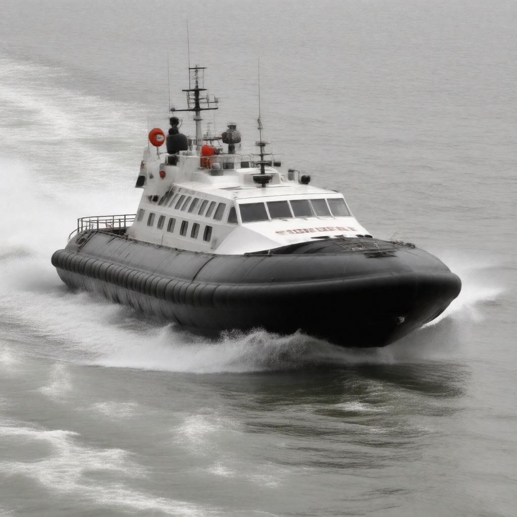 Click to view larger image AI-created image of SR.N6 hovercraft