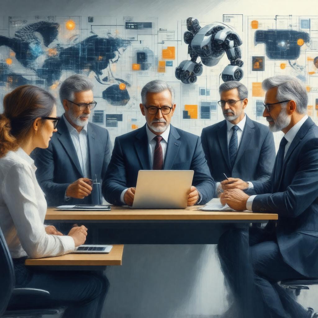 AI-created image of SRI International researchers