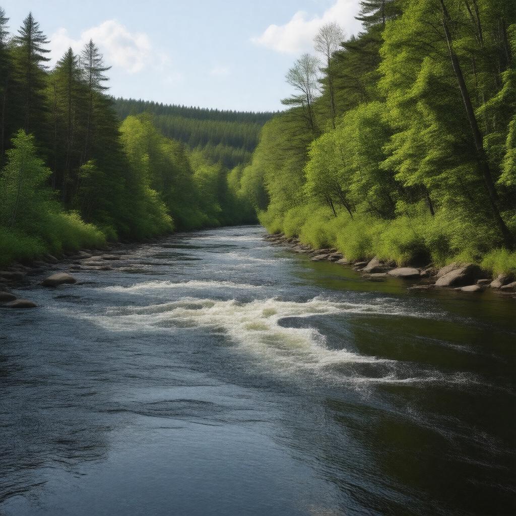 AI-created image of Saco River