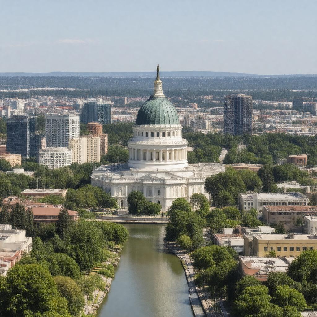 AI-created image of Sacramento, California, United States