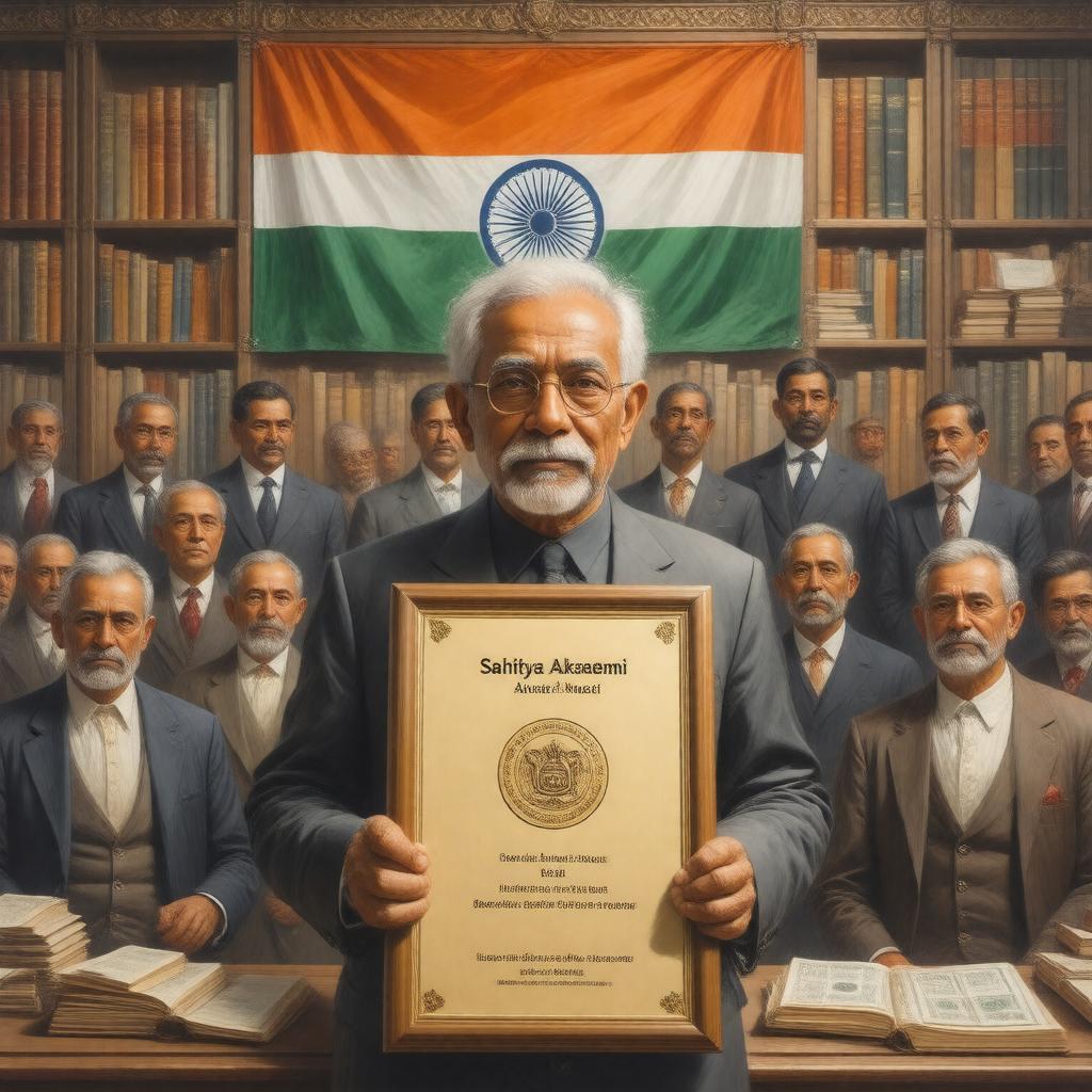 AI-created image of Sahitya Akademi Award