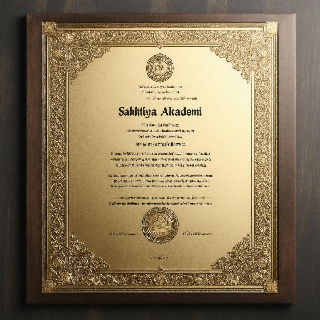 AI-created image of Sahitya Akademi Fellowship