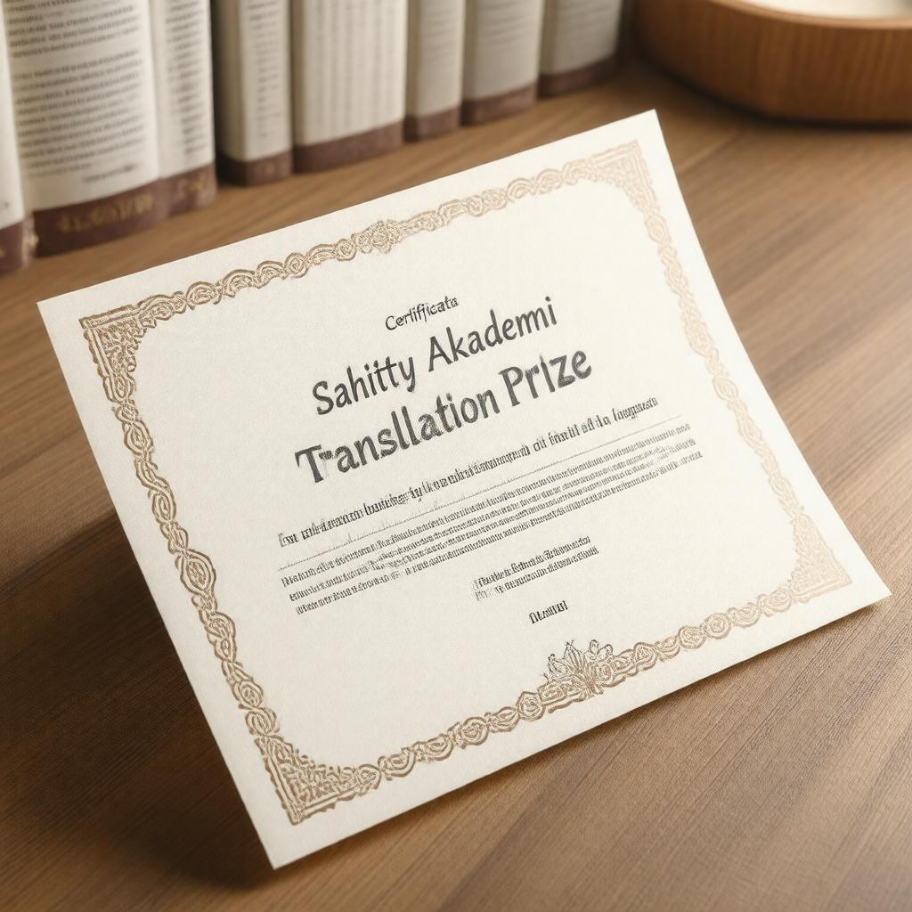 Click to view larger image AI-created image of Sahitya Akademi Translation Prize