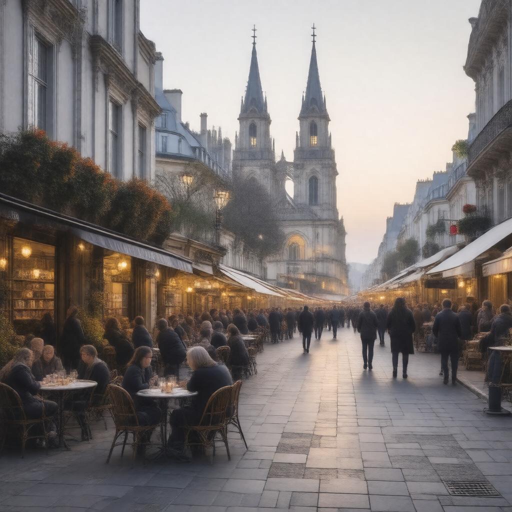 AI-created image of Saint-Germain-des-Prés