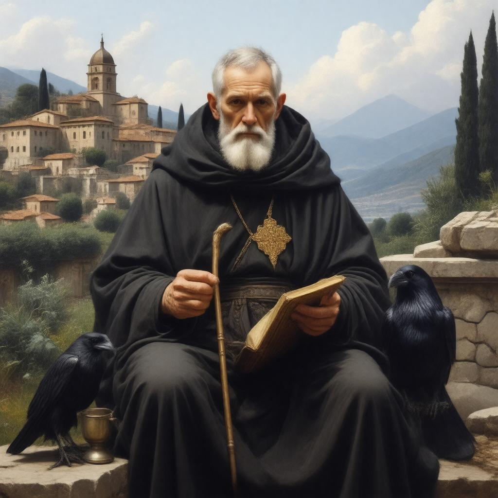 AI-created image of Saint Benedict