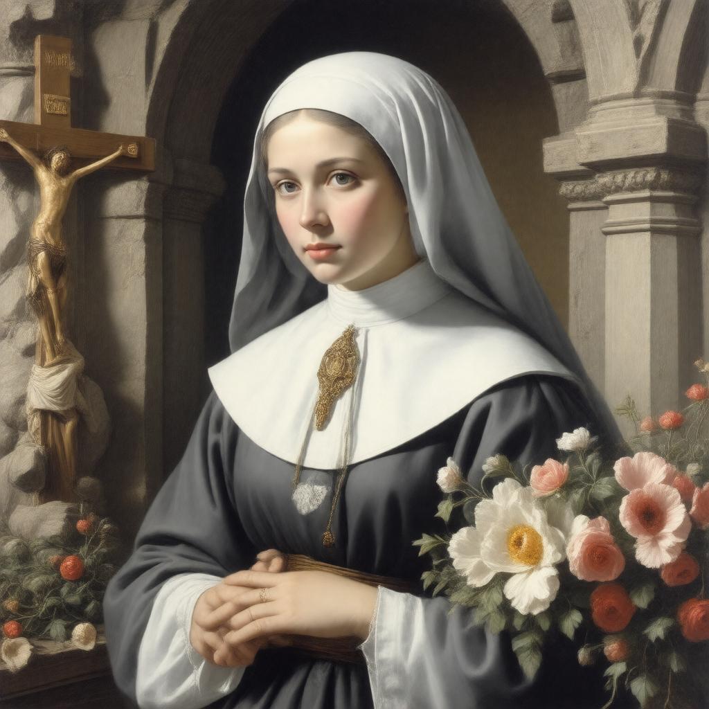 AI-created image of Saint Bernadette Soubirous