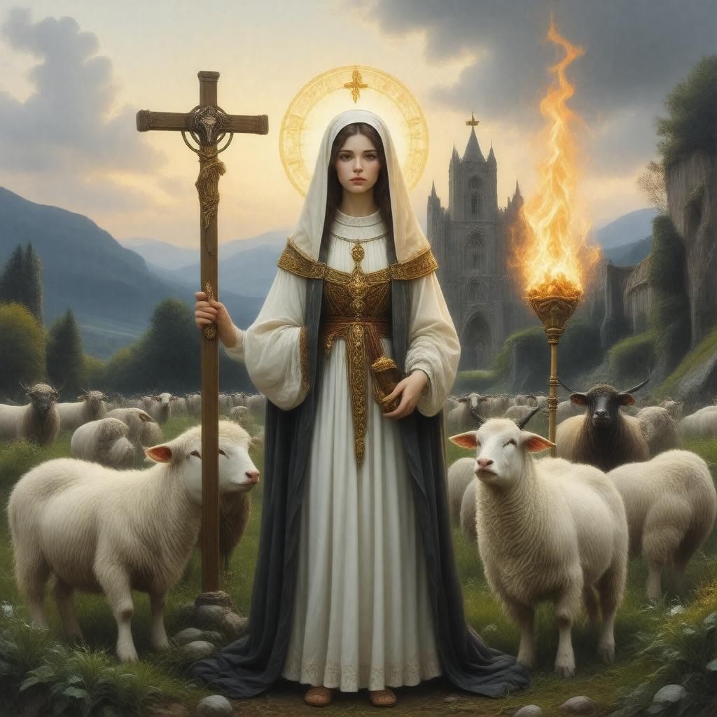 AI-created image of Saint Brigid