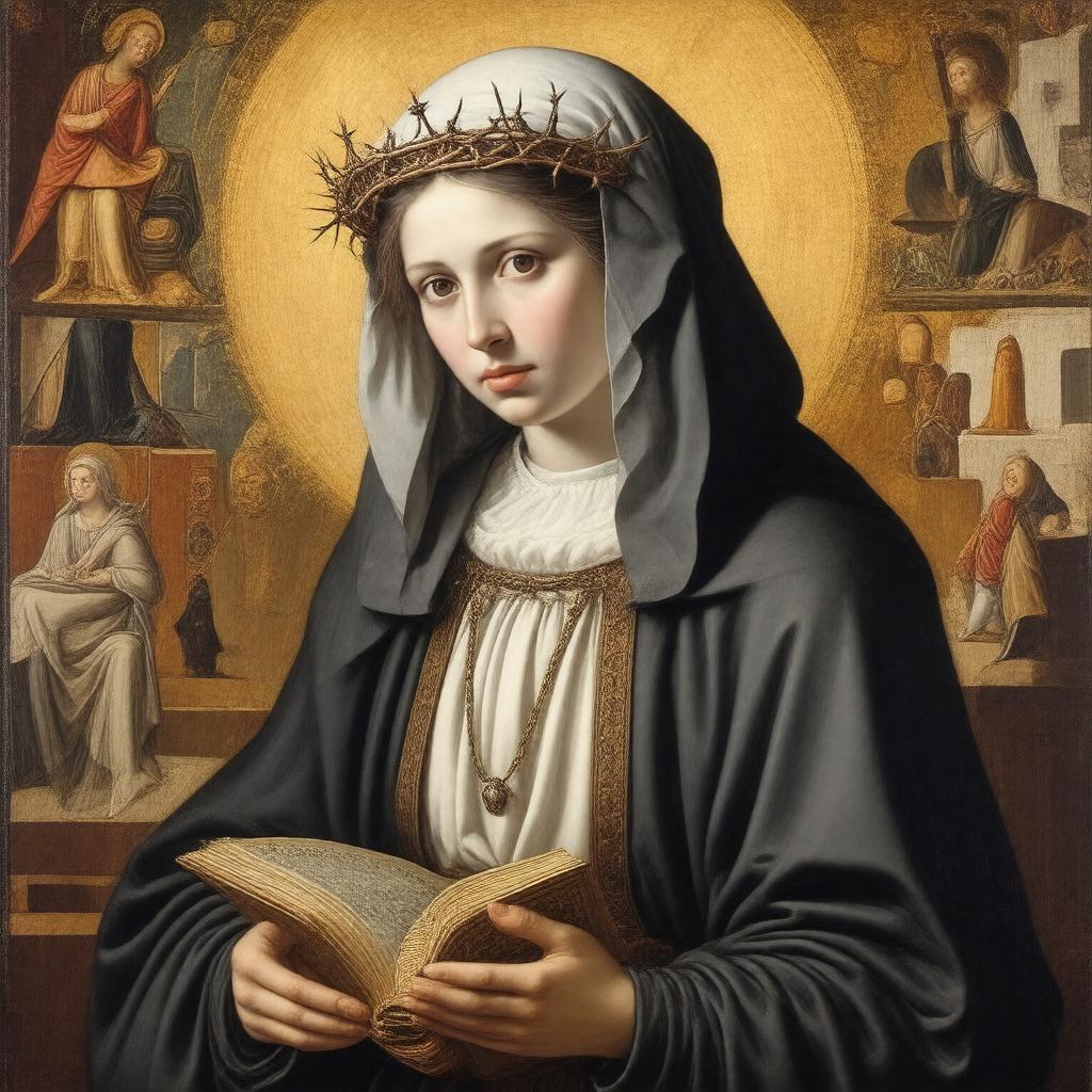 AI-created image of Saint Catherine of Siena