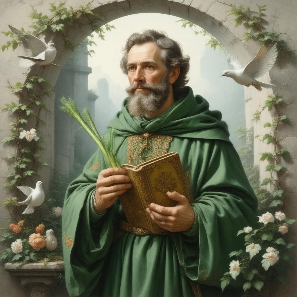 AI-created image of Saint David of Wales