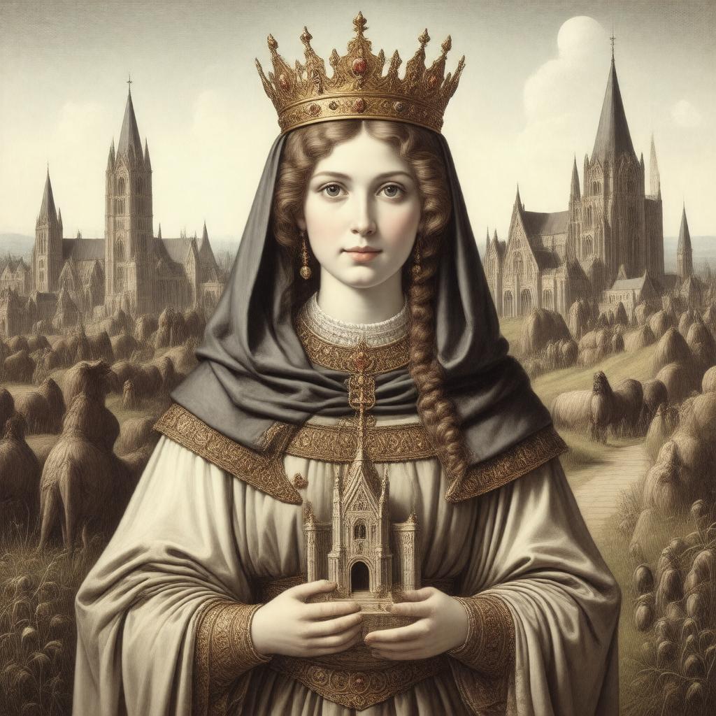 AI-created image of Saint Etheldreda