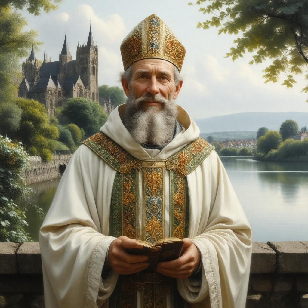 Click to view larger image AI-created image of Saint Finbarr