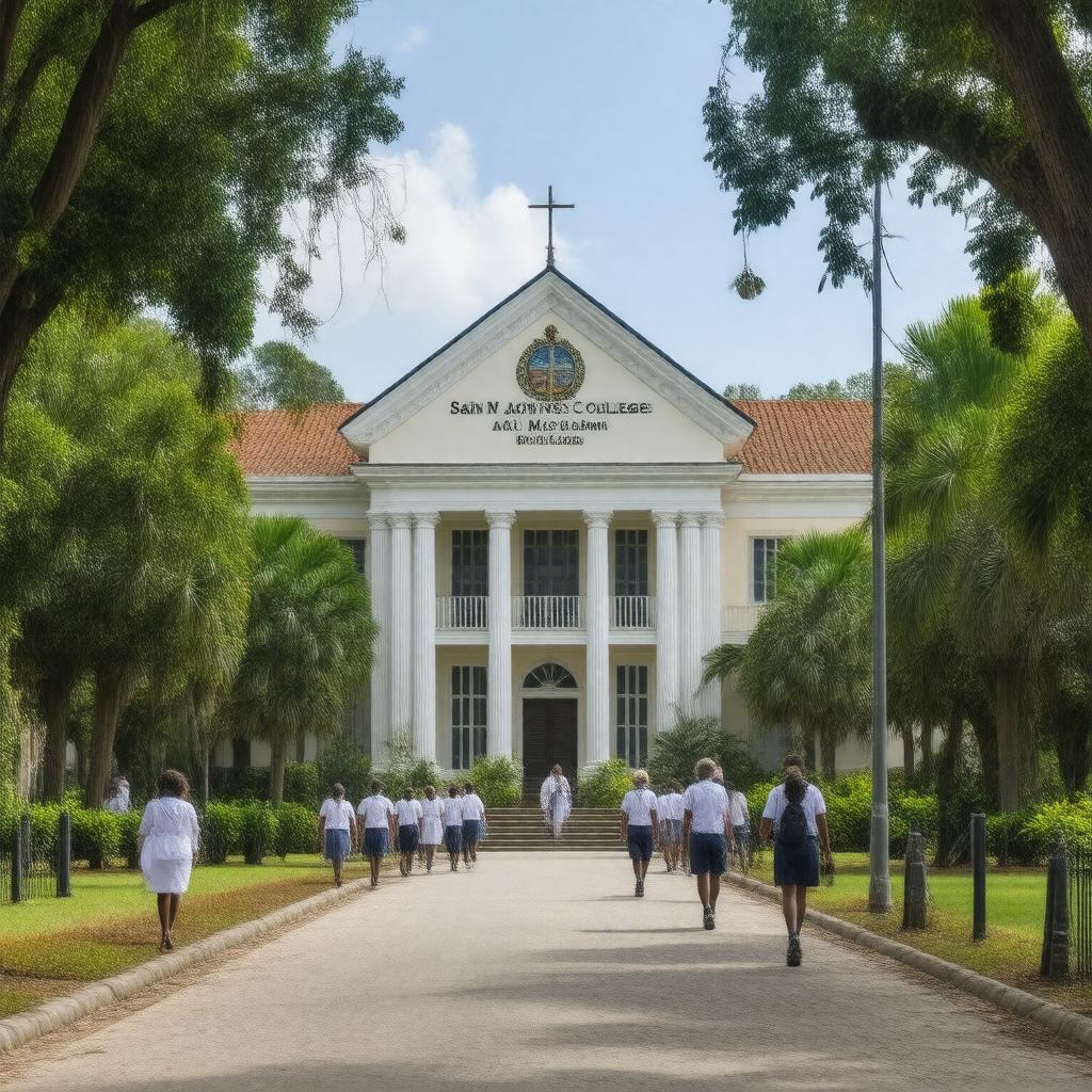 Click to view larger image AI-created image of Saint John's College, Belize
