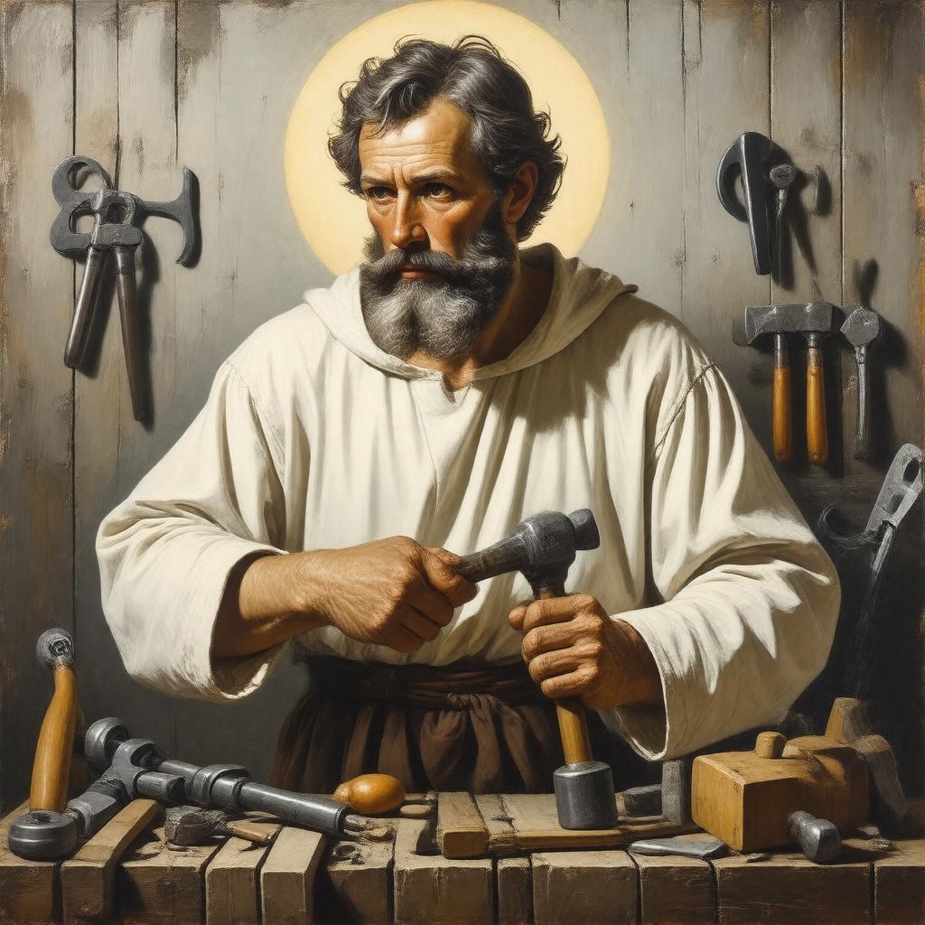 Click to view larger image AI-created image of Saint Joseph the Worker