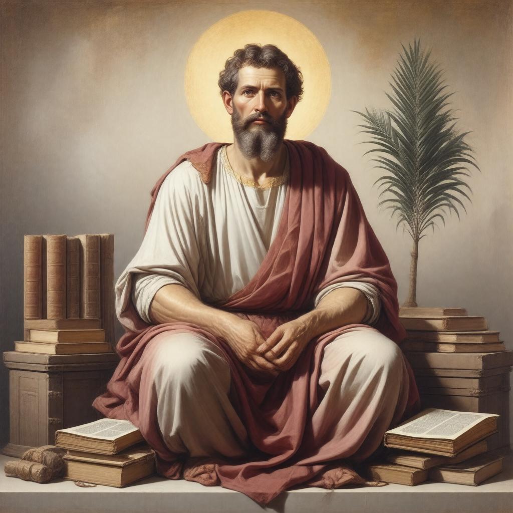 AI-created image of Saint Justin Martyr