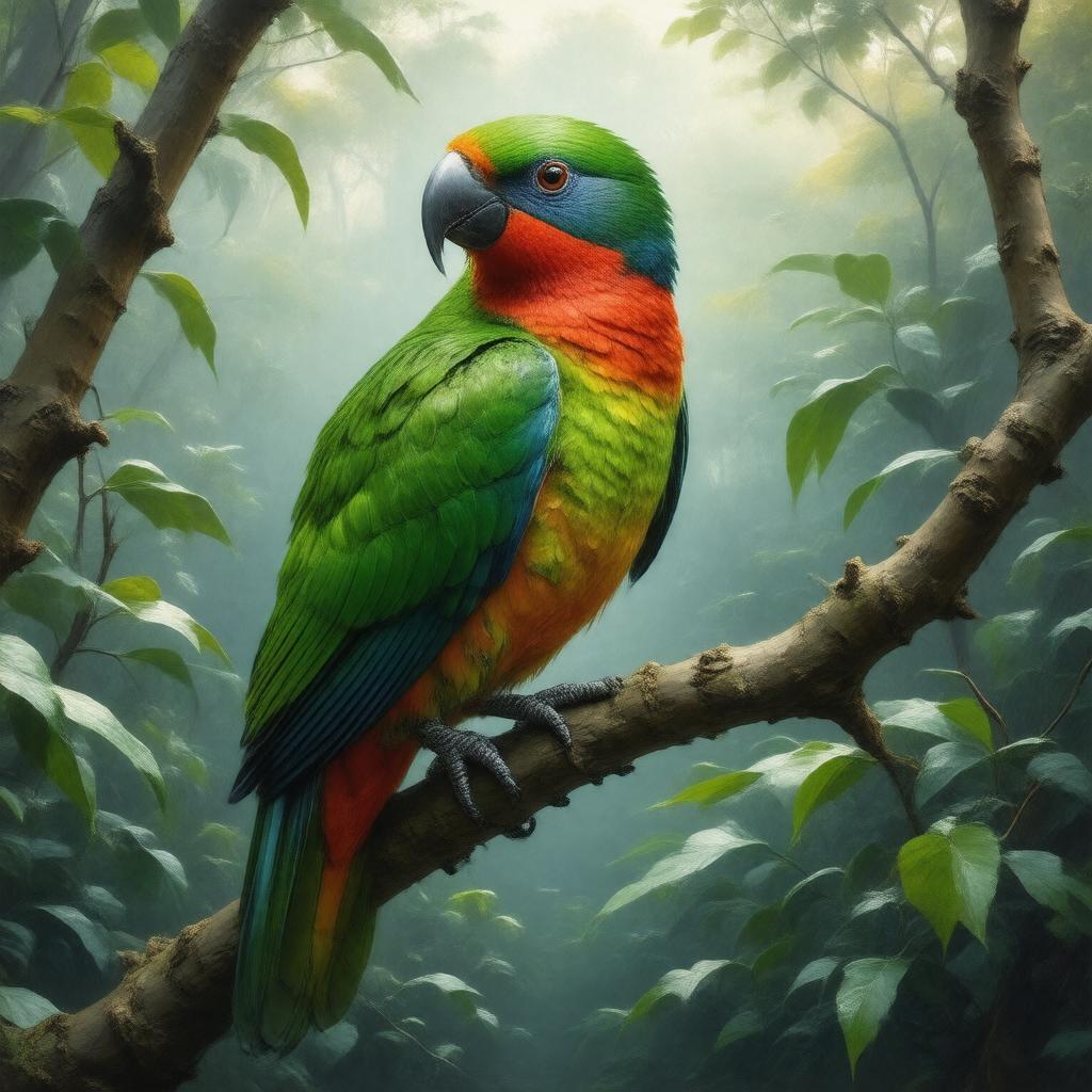 Click to view larger image AI-created image of Saint Lucia amazon