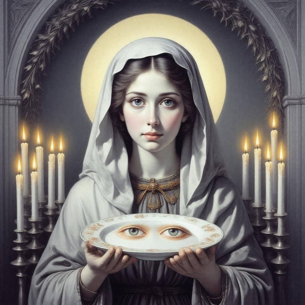 AI-created image of Saint Lucy