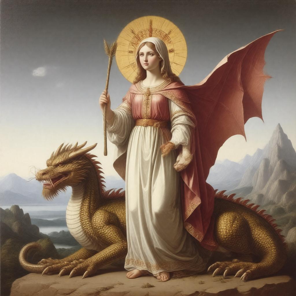 AI-created image of Saint Margaret