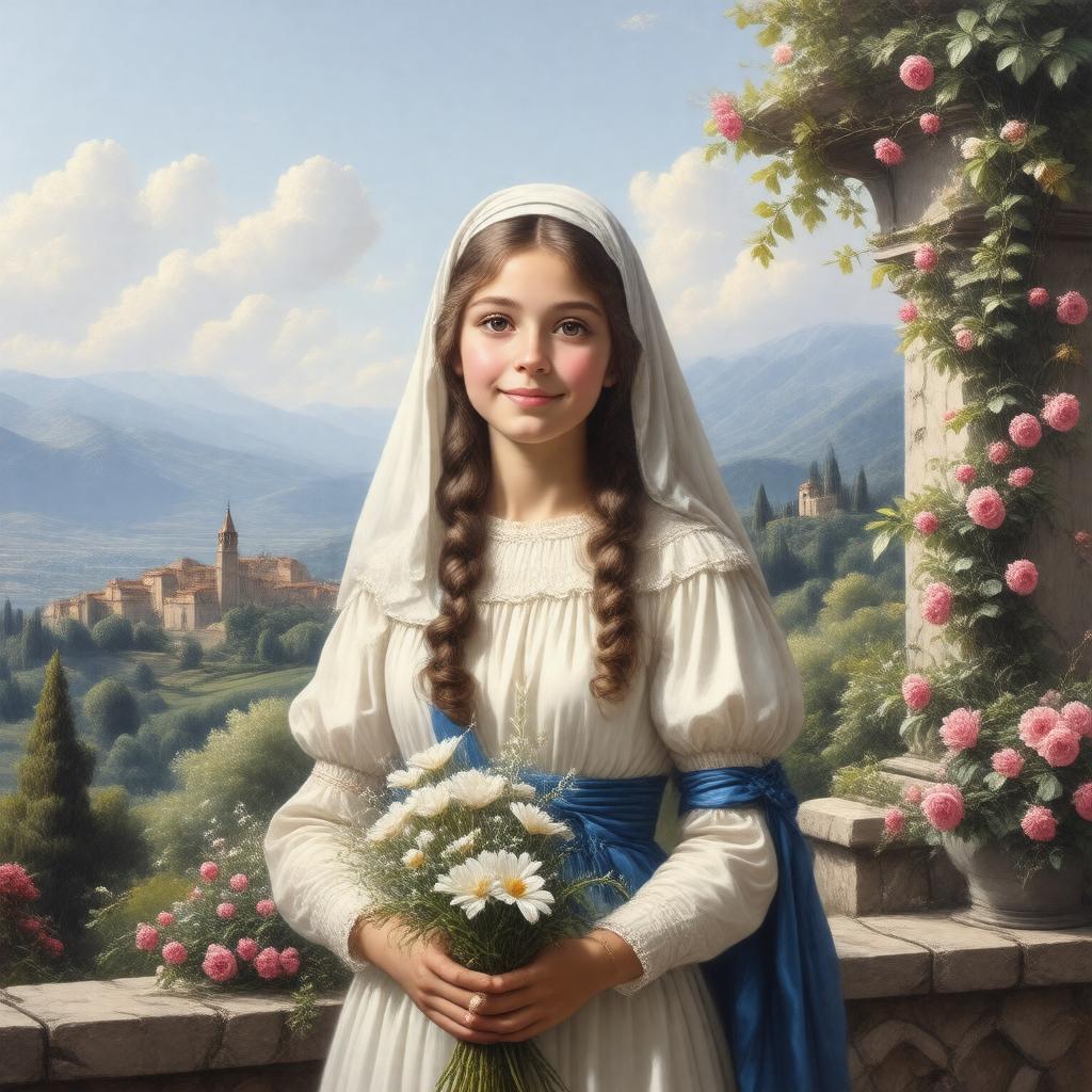 AI-created image of Saint Maria Goretti