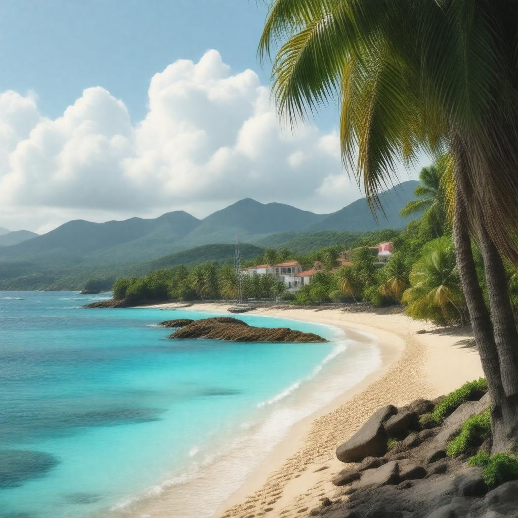 AI-created image of Saint Martin (France)