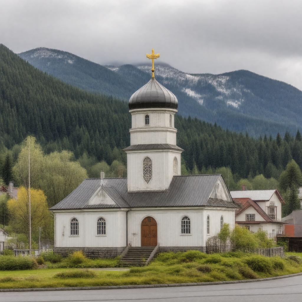 Click to view larger image AI-created image of Saint Nicholas Russian Orthodox Church