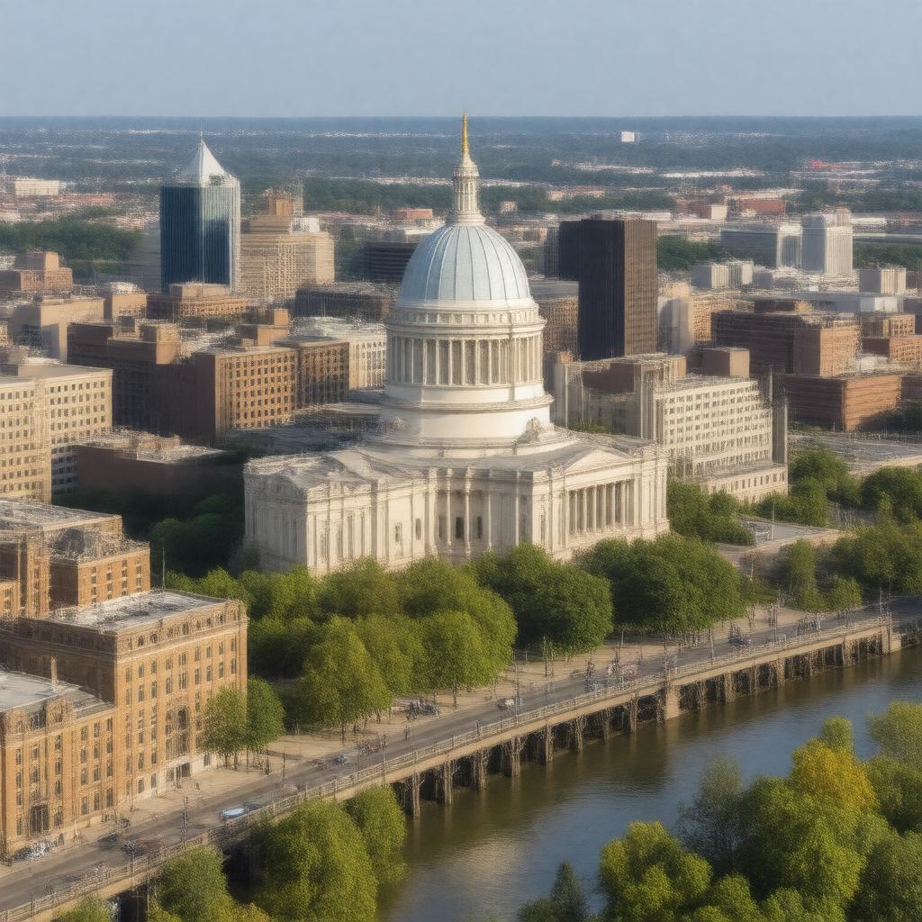 AI-created image of Saint Paul, Minnesota, USA