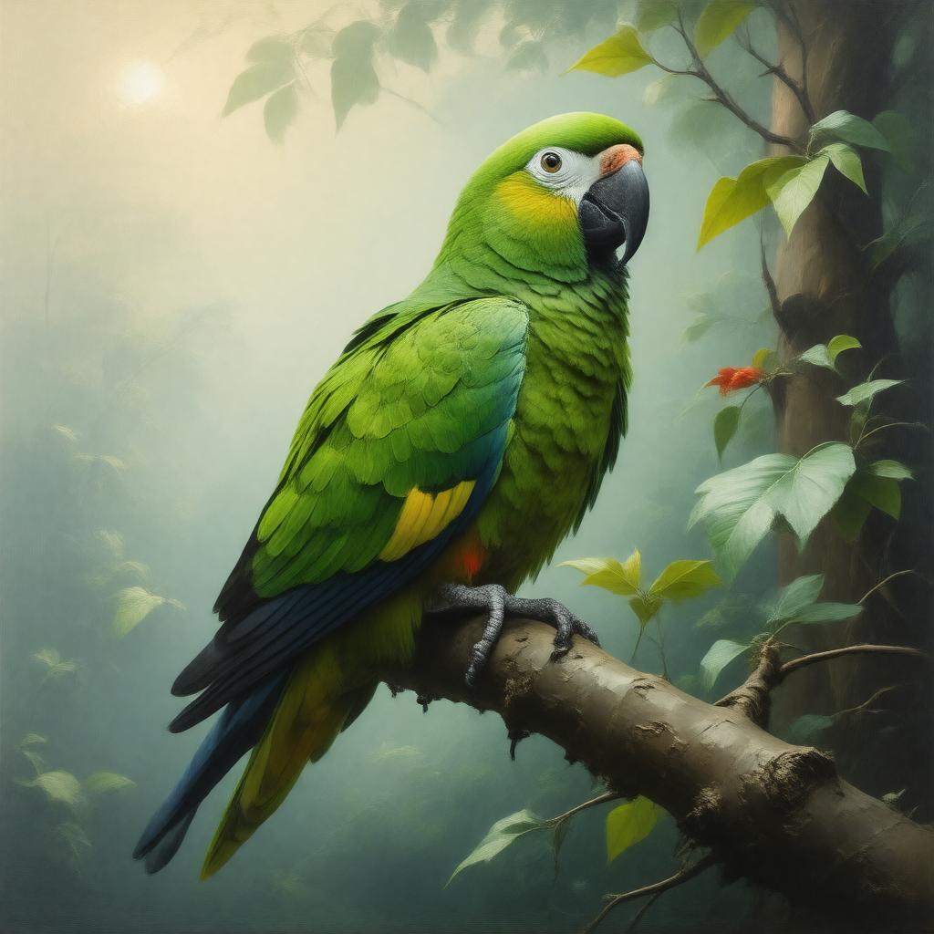 AI-created image of Saint Vincent parrot
