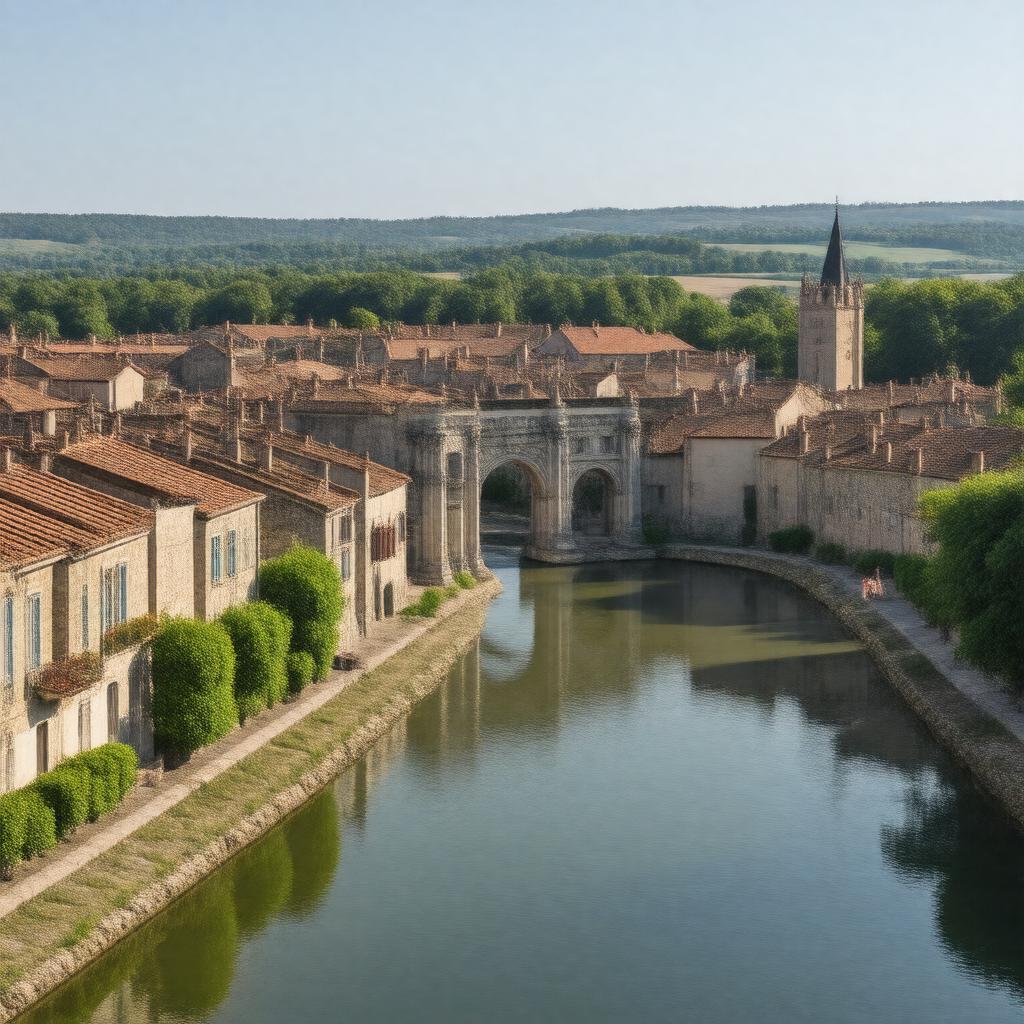 AI-created image of Saintes, France