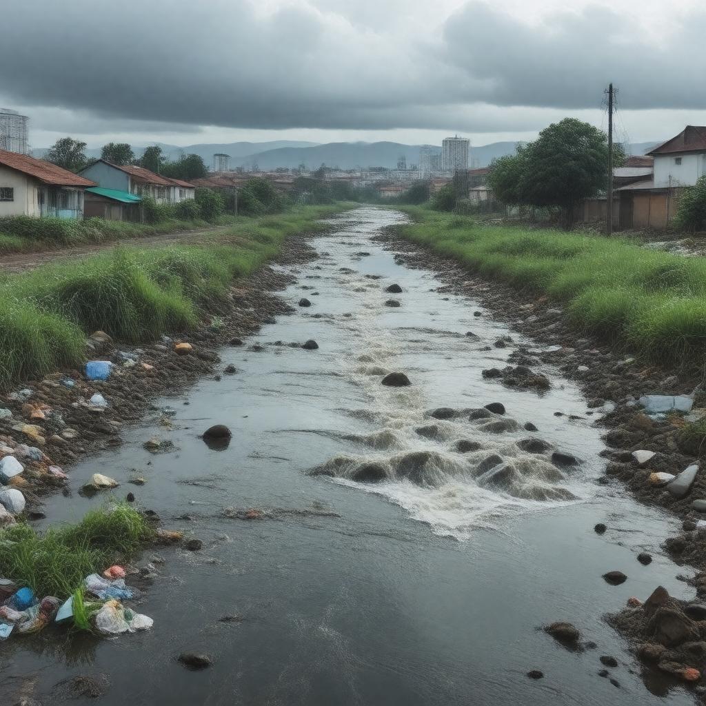 Click to view larger image AI-created image of Sakubva River