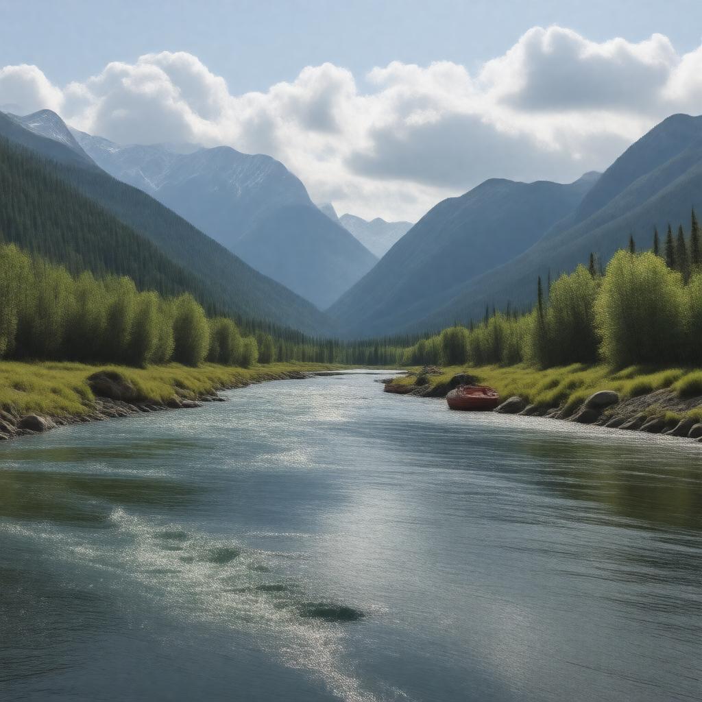 AI-created image of Salcha River