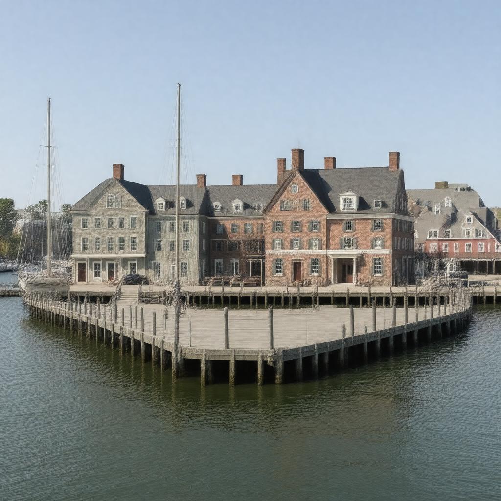 AI-created image of Salem Maritime National Historic Site