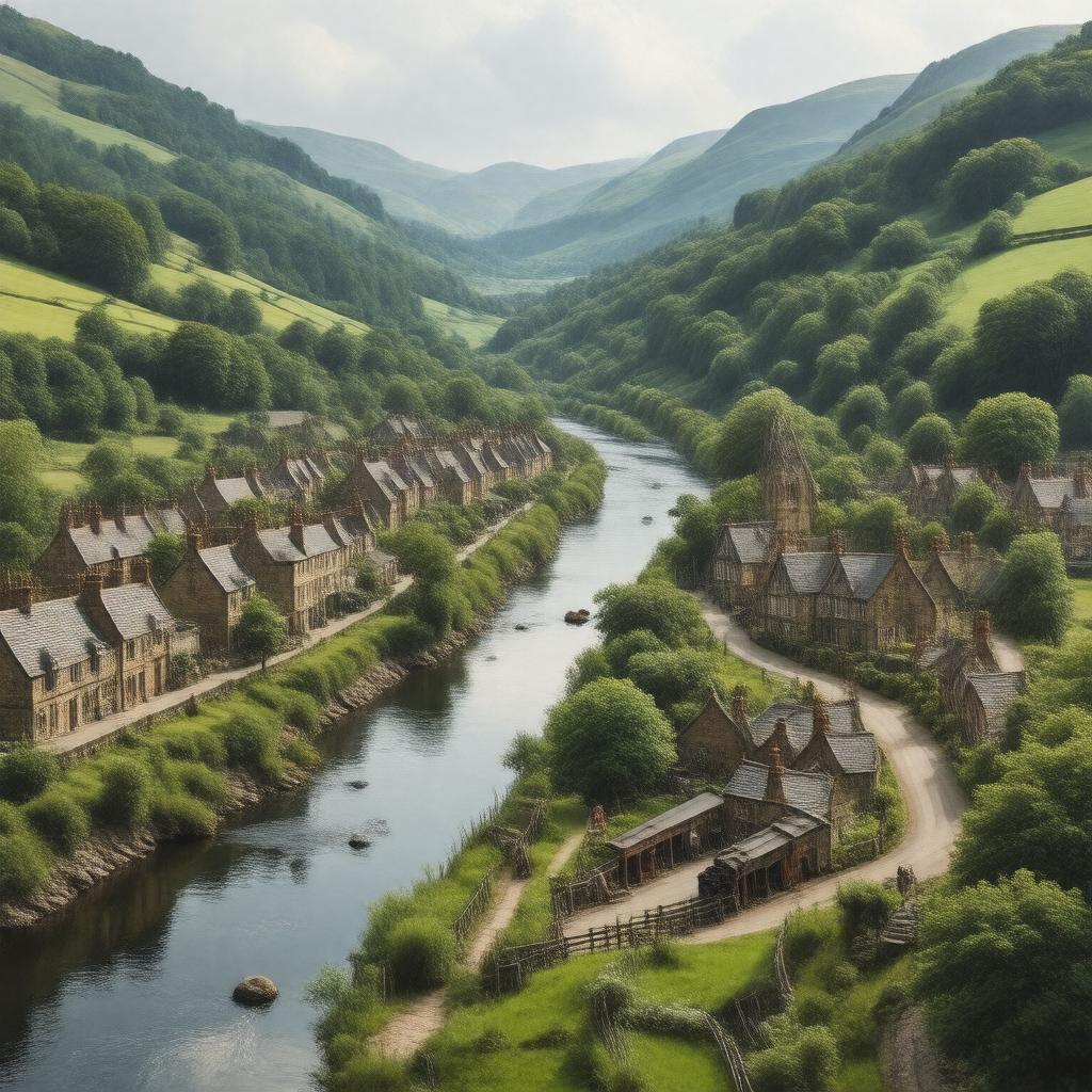 AI-created image of Saltaire