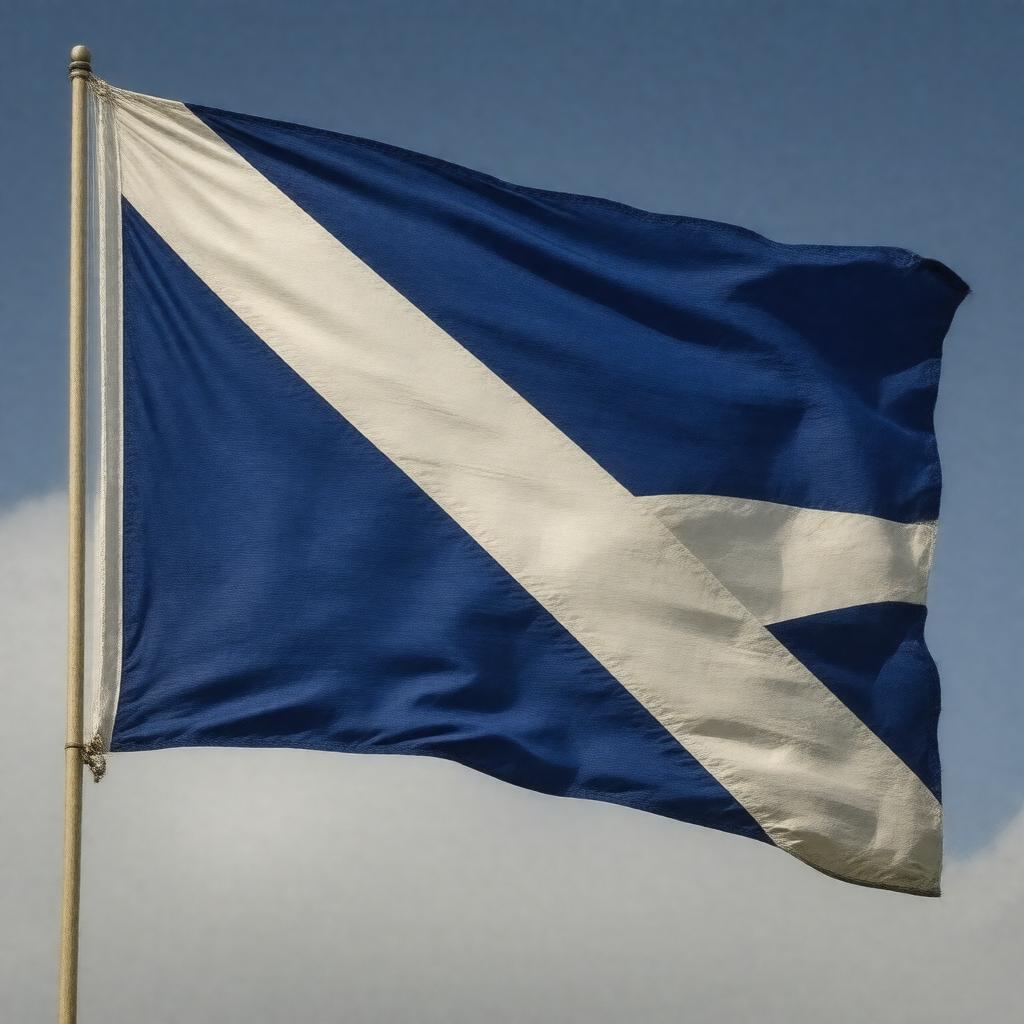 Click to view larger image AI-created image of Saltire (Scottish flag)