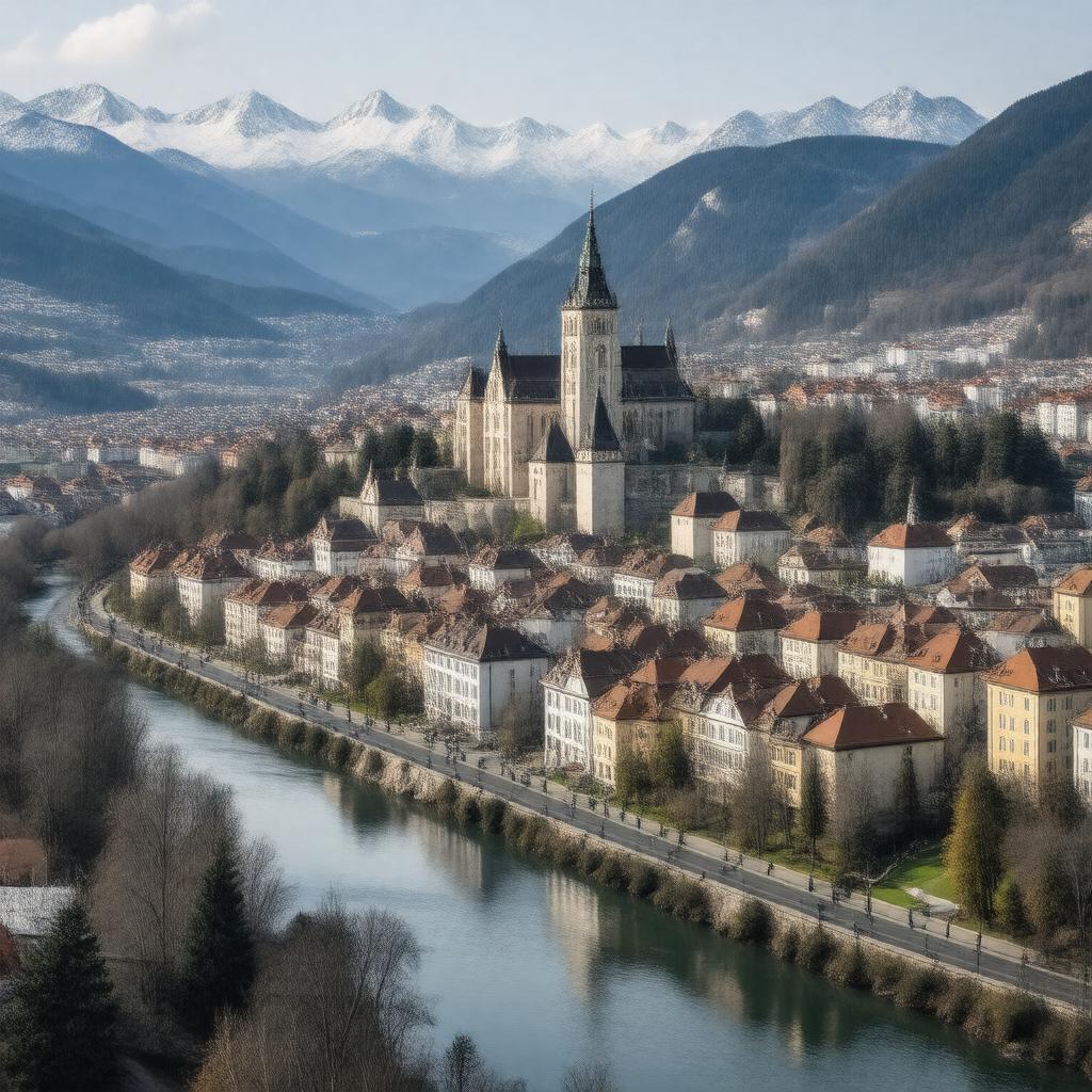 AI-created image of Salzburg, Austria
