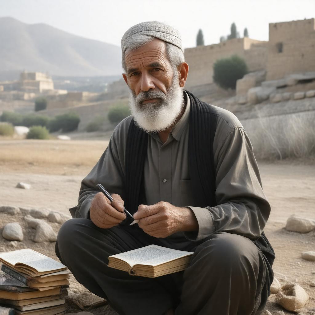 AI-created image of Samih al-Qasim