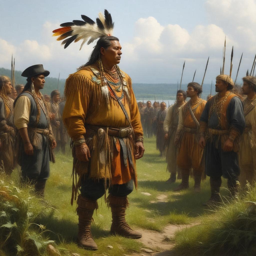 Click to view larger image AI-created image of Samoset