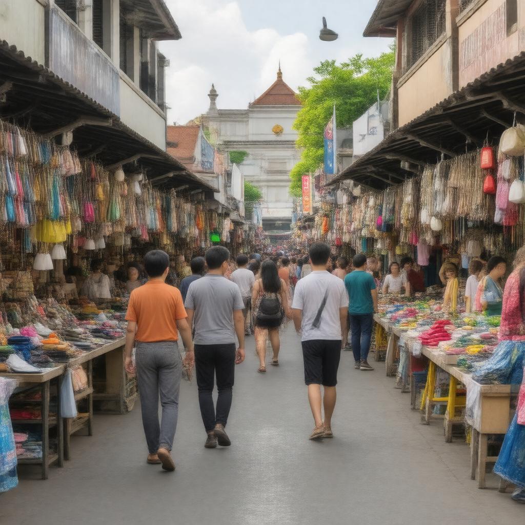 AI-created image of Sampeng Market