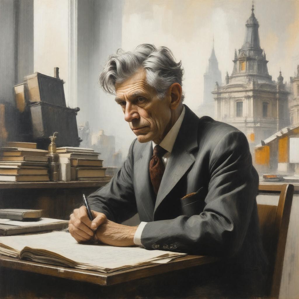 AI-created image of Samuel Beckett