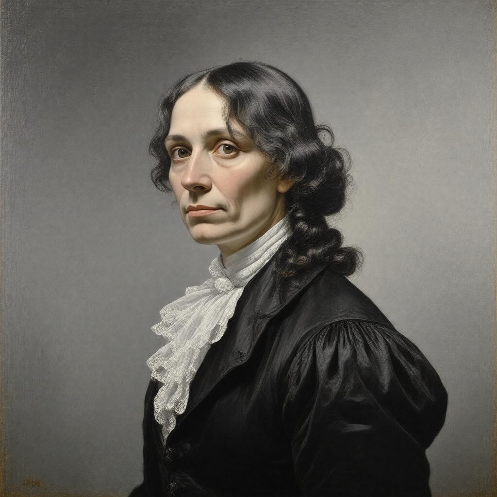 Click to view larger image AI-created image of Samuel Laurence portrait of George Eliot