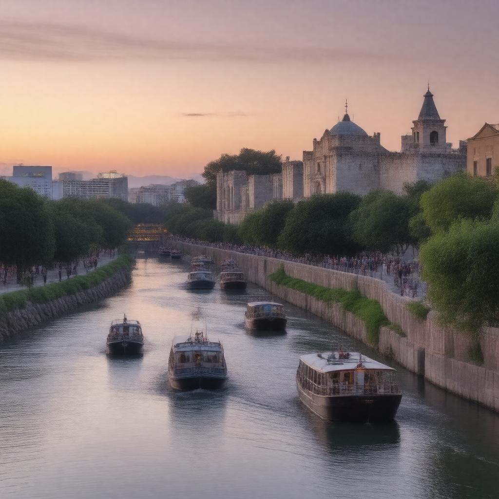 AI-created image of San Antonio, Texas, USA